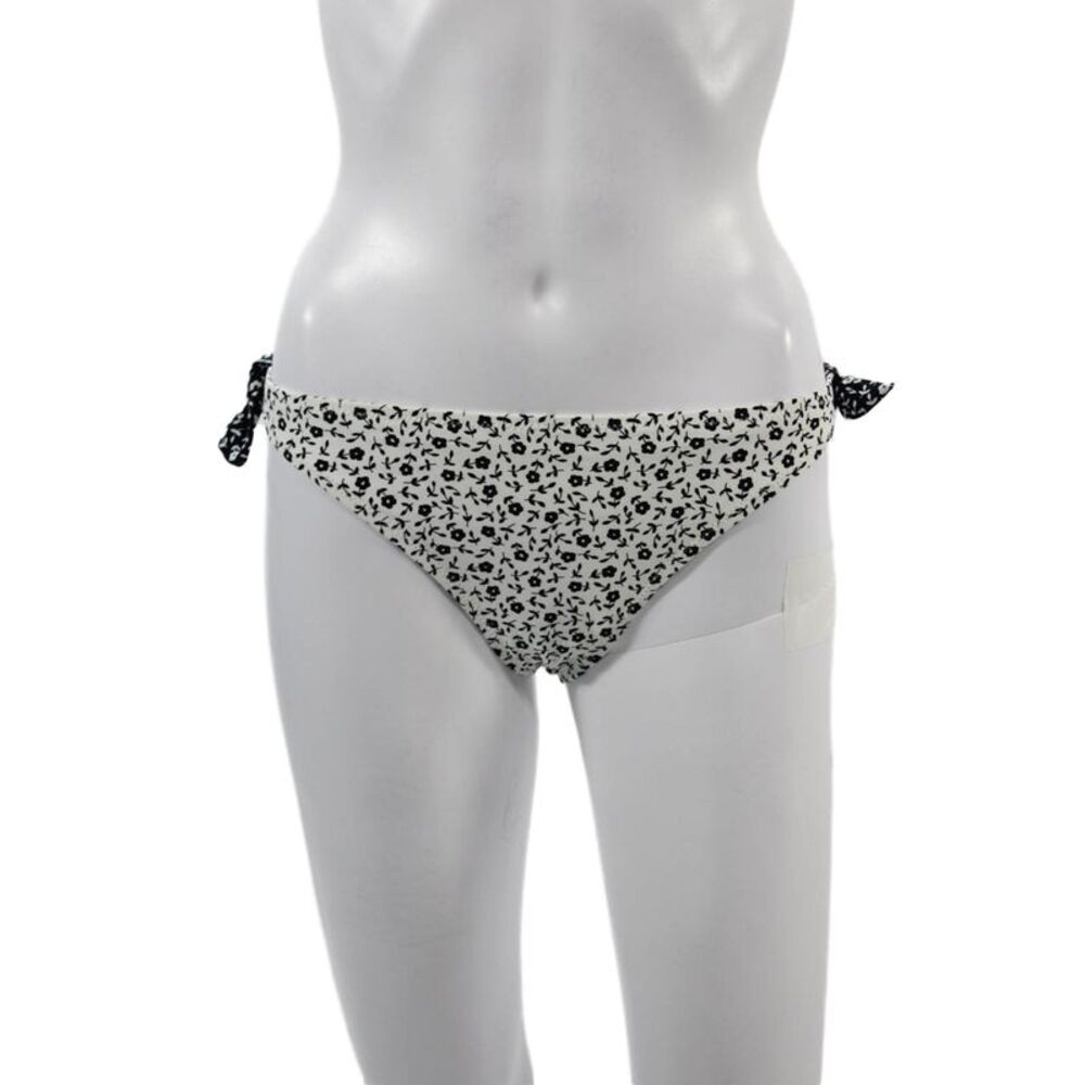 Kisuii Women Floral Black Swim Bottoms 72% Nylon 28% Lycra Size L
